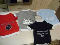 4 Adorable Doggie Tee Shirts -- Fits Up To 20 Lbs. in Kingwood, Texas
